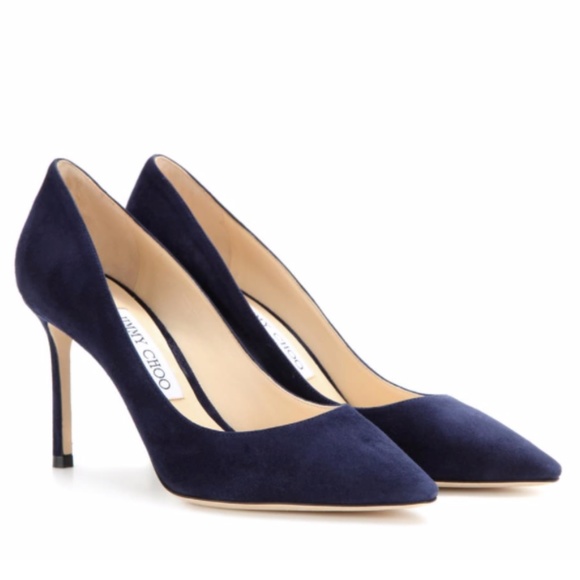 JIMMY CHOO Suede  Pumps in navy - Picture 2 of 10